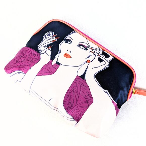 NWOT Estée Lauder Multicolor Print Cosmetic Bag - Picture 3 of 6